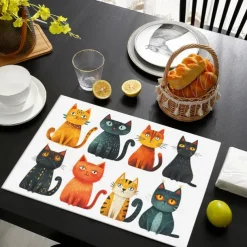 1PC Animal Pattern Placemat Table Mat 12x18 Inch Table Mats for Party Kitchen Dining Decoration