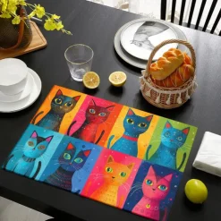 1PC Animal Pattern Placemat Table Mat 12x18 Inch Table Mats for Party Kitchen Dining Decoration