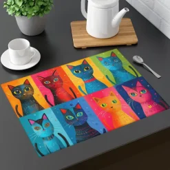 1PC Animal Pattern Placemat Table Mat 12x18 Inch Table Mats for Party Kitchen Dining Decoration