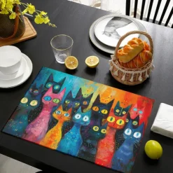 1PC Animal Pattern Placemat Table Mat 12x18 Inch Table Mats for Party Kitchen Dining Decoration