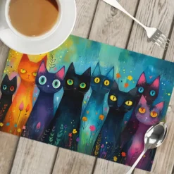 1PC Animal Pattern Placemat Table Mat 12x18 Inch Table Mats for Party Kitchen Dining Decoration