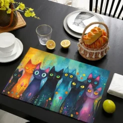 1PC Animal Pattern Placemat Table Mat 12x18 Inch Table Mats for Party Kitchen Dining Decoration