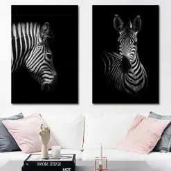 1pc Animal Wall Art Canvas Giraffe Elephant Posters And Prints Modern Wall Art Picture For Living Room No Frame