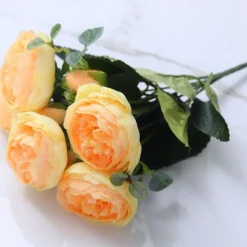1pc Artificial Flower Stem, Silk Peony, Artificial Flowers Bouquet, Fake Flowers For Home Wedding Decoration Mother's Day Gifts Birthday Gifts