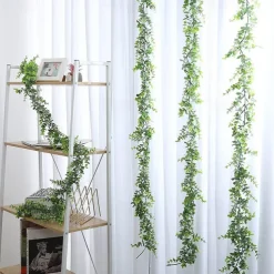 1PC artificial green plant artificial eucalyptus wreath vine 1.8m ins eucalyptus wall hanging simulation plant vine Wedding Decoration