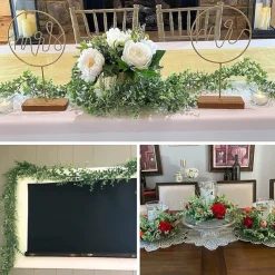 1PC artificial green plant artificial eucalyptus wreath vine 1.8m ins eucalyptus wall hanging simulation plant vine Wedding Decoration