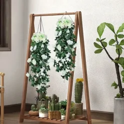 1PC Artificial Hanging Flower (3.3ft), Premium Oxidation Resistance Artificial Flower, Simulation Rose Vine, Real Touch Vine Arrangement, Room Decor, Home Decor, Bedroom Decor, Wedding Decor