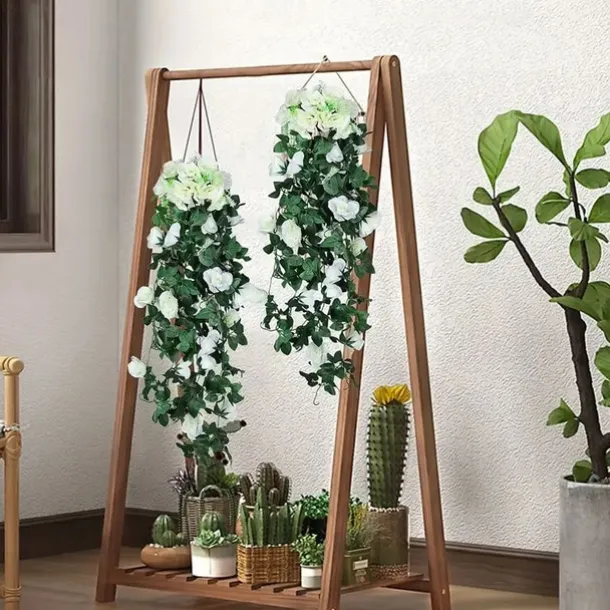 1PC Artificial Hanging Flower (3.3ft), Premium Oxidation Resistance Artificial Flower, Simulation Rose Vine, Real Touch Vine Arrangement, Room Decor, Home Decor, Bedroom Decor, Wedding Decor
