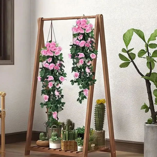 1PC Artificial Hanging Flower (3.3ft), Premium Oxidation Resistance Artificial Flower, Simulation Rose Vine, Real Touch Vine Arrangement, Room Decor, Home Decor, Bedroom Decor, Wedding Decor