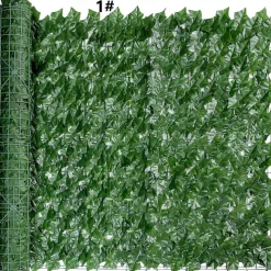 1pc Artificial Ivy Privacy Fence Screen 40 X 120 UV-Anti Fake Leaves Vines Grass Wall for Patio Balcony Privacy Garden Wedding Decoration
