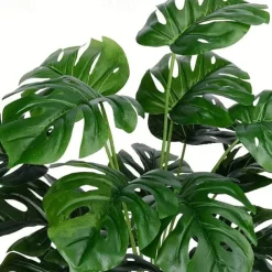 1pc Artificial Palm Tree Leaves Plant, Greenery Fake Tropical Plants, Artificial Monstera Tree Faux Fake Palm Fronds Plant, Suitable For Living Room Bedroom Home Decor, Spring Summer Decor