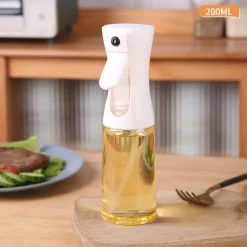 1pc, Baking Oil Sprayer Bottle, Cooking Oil Dispenser, 200ML/300Ml PET Material Oil Sprayer, Air Fryer Spray Bottle,Kitchen Baking Supplies,Canola Oil Sprayer, Salad, Making, Baking, Frying, Grilling,