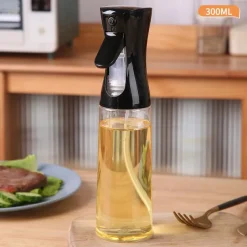 1pc, Baking Oil Sprayer Bottle, Cooking Oil Dispenser, 200ML/300Ml PET Material Oil Sprayer, Air Fryer Spray Bottle,Kitchen Baking Supplies,Canola Oil Sprayer, Salad, Making, Baking, Frying, Grilling,