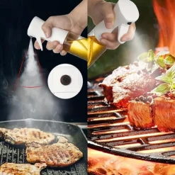 1pc, Baking Oil Sprayer Bottle, Cooking Oil Dispenser, 200ML/300Ml PET Material Oil Sprayer, Air Fryer Spray Bottle,Kitchen Baking Supplies,Canola Oil Sprayer, Salad, Making, Baking, Frying, Grilling,