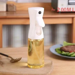 1pc, Baking Oil Sprayer Bottle, Cooking Oil Dispenser, 200ML/300Ml PET Material Oil Sprayer, Air Fryer Spray Bottle,Kitchen Baking Supplies,Canola Oil Sprayer, Salad, Making, Baking, Frying, Grilling,