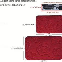 1pc Bath Rugs, Rose Flower Patterned Bathroom Bath Mat Flannel Non-slip Carpet Bathtub Floor Rug Shower Room Doormat Memory Foam Mat Washable Carpet