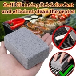 1pc BBQ Grill Cleaning Brick - Effortlessly Remove Grease & Stains from BBQ Racks & Tools - Kitchen Decorating Gadget