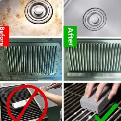 1pc BBQ Grill Cleaning Brick - Effortlessly Remove Grease & Stains from BBQ Racks & Tools - Kitchen Decorating Gadget