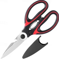 1pc BBQ Scissors, Sharp Kitchen Scissors, Stainless Steel Multipurpose Shears For Meat Cutting, Kitchen Supplies