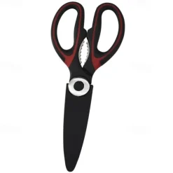 1pc BBQ Scissors, Sharp Kitchen Scissors, Stainless Steel Multipurpose Shears For Meat Cutting, Kitchen Supplies