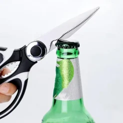 1pc BBQ Scissors, Sharp Kitchen Scissors, Stainless Steel Multipurpose Shears For Meat Cutting, Kitchen Supplies
