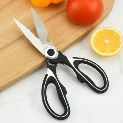 1pc BBQ Scissors, Sharp Kitchen Scissors, Stainless Steel Multipurpose Shears For Meat Cutting, Kitchen Supplies
