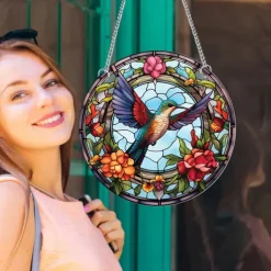 1pc Bird Wall Hanging Suncatcher for Home and Garden Decor - Perfect for Home Decor