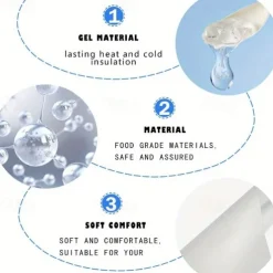 1pc Blue PVC Gel Ice Pack for Helmets & Hats - Portable Cooling Gel Pouch with Adjustable Strap, Reusable Ice Pack for Outdoor Sports, Hiking, Travel - Fit for All Ages