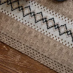 1pc, Bohemian Patchwork Burlap Table Runner - Farmhouse Style Doily for Country Weddings, Bridal Showers, and Dinner Parties - Perfect Home Decor