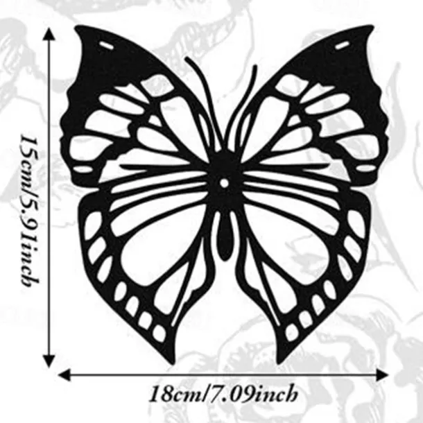 1pc Butterfly Metal Wall Decor, Black Dragonfly Hummingbird Butterfly Metal Wall Art Hanging Wall Decor, Suitable For Modern Farmhouse Rustic Home Living Room Bathroom Indoor Outdoor Decor, Home Decor