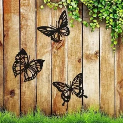 1pc Butterfly Metal Wall Decor, Black Dragonfly Hummingbird Butterfly Metal Wall Art Hanging Wall Decor, Suitable For Modern Farmhouse Rustic Home Living Room Bathroom Indoor Outdoor Decor, Home Decor