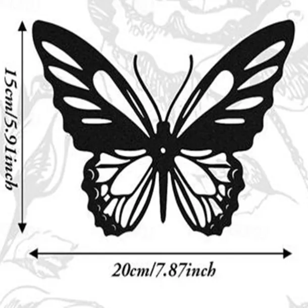 1pc Butterfly Metal Wall Decor, Black Dragonfly Hummingbird Butterfly Metal Wall Art Hanging Wall Decor, Suitable For Modern Farmhouse Rustic Home Living Room Bathroom Indoor Outdoor Decor, Home Decor