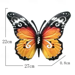 1pc Butterfly Metal Wall Decor For Garden Decor Patio Decor Room Decoration Party Decoration Wall Art Decor Patio Decor, Outdoor Garden Decor Housewarming Gift Wall Sculptures 22x27cm/8.7''x10.6''