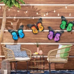 1pc Butterfly Metal Wall Decor For Garden Decor Patio Decor Room Decoration Party Decoration Wall Art Decor Patio Decor, Outdoor Garden Decor Housewarming Gift Wall Sculptures 22x27cm/8.7''x10.6''