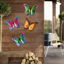1pc Butterfly Metal Wall Decor For Garden Decor Patio Decor Room Decoration Party Decoration Wall Art Decor Patio Decor, Outdoor Garden Decor Housewarming Gift Wall Sculptures 13x16.5cm/5''x6.5''
