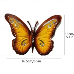 1pc Butterfly Metal Wall Decor For Garden Decor Patio Decor Room Decoration Party Decoration Wall Art Decor Patio Decor, Outdoor Garden Decor Housewarming Gift Wall Sculptures 13x16.5cm/5''x6.5''