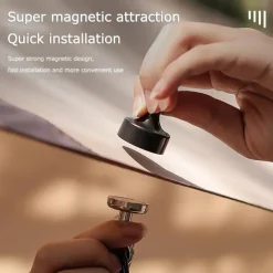 1pc Camping Magnetic Hook, Hanging Buckle Hook Tent Canopy Carabiner Magnet Hanger Outdoor Camping Canopy Accessories Snap Clip