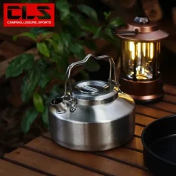1PC Camping Outdoor 304 Stainless Steel Mini Kettle Portable Compact Teapot for Hiking and Backpacking Durable Lightweight Design with Heat-Resistant Handle Ideal for Boiling Water, Coffee, or Tea