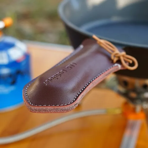 1pc Camping Outdoor PU Leather Cover, Waterproof and Durable, Perfect for Protecting Gear and Outdoor Equipment, Stylish and Practical