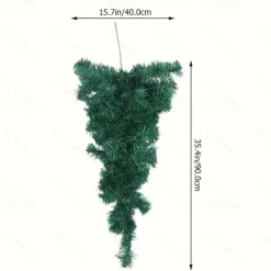 1pc Christmas Teardrop Swag Artificial Pine Swags Mailbox Swag Front Door Teardrop Wreath for Holiday Christmas Decoration 90cm