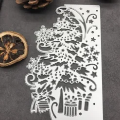1pc Christmas Tree Gift Frame Metal Cutting Dies Stencils For DIY Scrapbooking Decorative Embossing Handcraft Die Cutting Template