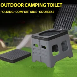 1pc Collapsible Car Toilet with Carrying Bag - Portable Travel Potty for Camping & Hiking - Space-Saving & Convenient