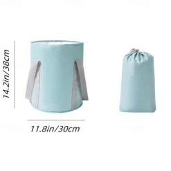 1pc Collapsible Foot Bath Basin For Soaking Feet, Portable Foot Bath Tub Bag With Handles, Washbasin For Traveling Camping
