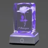 1pc 3D Rose Crystal Ball with LED Color Lamp, Romantic I Love You Roses Night Light, Thanksgiving Christmas Day, Mother's Day, Birthday Gifts for Girlfriend, Wife, Mother or Friendship, Valentines