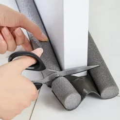 1pc Door Draft Stopper 36.6 Inch Under Door Draft Noise Blocker Black Gap Stoppers Entry Door Draft Guard For Bottom Of Doors Adjustable Twin Door Draft