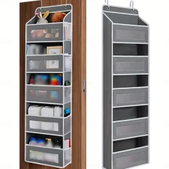 1pc Door Storage Device 5-Layer Camping Car Storage Device Rv Bathroom Storage Device Door Storage Device Toy Diaper Bedroom Closet Wall Mounted Door Hanging Storage Device