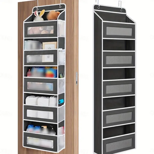 1pc Door Storage Device 5-Layer Camping Car Storage Device Rv Bathroom Storage Device Door Storage Device Toy Diaper Bedroom Closet Wall Mounted Door Hanging Storage Device