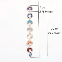 1pc Dream Catcher 7 Chakra Crystal Tree Of Life Wall Hanging Reiki Gemstone Dream Catchers Wall Hanger for Yoga Meditation Window Home Decor