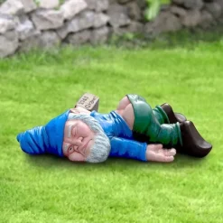 1pc Drunken Garden Gnome Statue, 5.91inch Resin Garden Gnome Crafts, Garden Decoration, Creative Garden Statue Decor, Weatherproof Funny Garden Gnome Ornament For Outdoor Indoor Yard Lawn Porch Decor