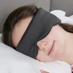 1pc Dual-use Double-sided Eye Mask, Blackout Sleep Eye Mask, Nap Viscose Eye Mask, Soundproof Anti-noise Simple Solid Color